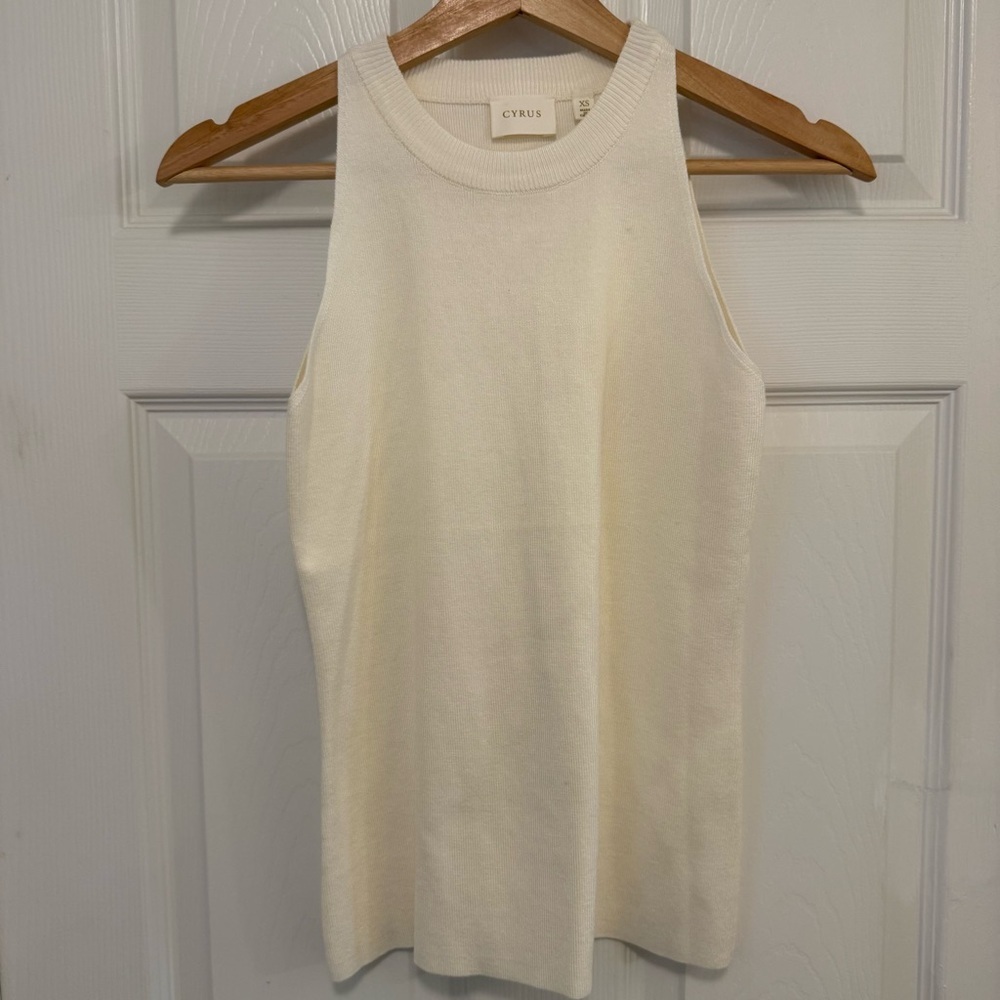 NWOT Cyrus High Neck Sleeveless Camisole Sweater